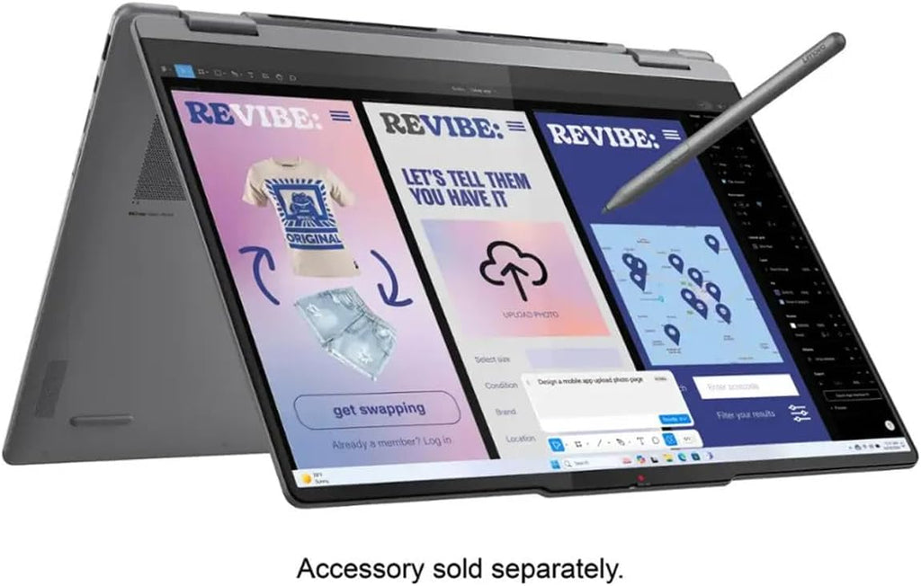 Lenovo Yoga 7i 2-in-1 Laptop, 16' 2K Touchscreen Laptop AI Copilot, Intel Core Ultra 5 226V, 16GB DDR5, 512GB SSD, Wi-Fi 7, Backlit KB, FP Reader, TB4, IR Camera, w/Stylus Pen, HDMI Cable, Win 11 Pro