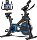 Exercise Bike,Adjustable Resistance Indoor Cycling Bike for Home Exercise - Stationary Bike with Smartphone Holder, LCD Display & Heart Rate Monitor