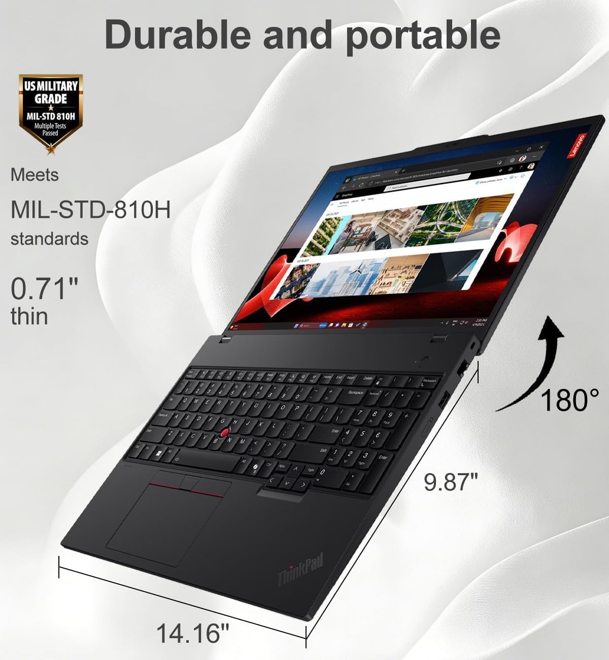 Lenovo ThinkPad T16 Gen 4 Business AI Laptop (16' FHD+, AMD Ryzen AI 7 PRO 350 (> Intel Ultra 7 255U), 32GB DDR5, 1TB SSD) Copilot+ PC, 2x Thunderbolt 4, Backlit, Fingerprint, IR Webcam, Win 11 Pro