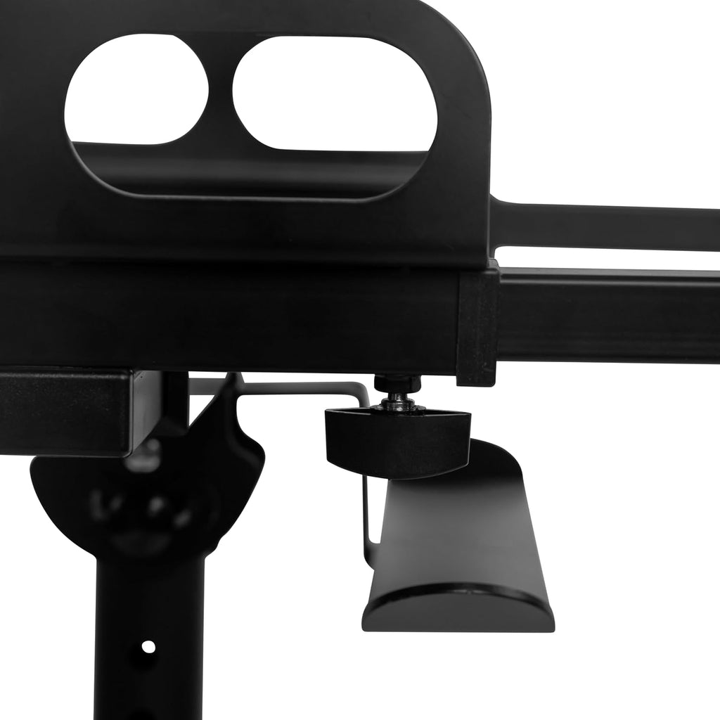 Gator Frameworks Adjustable Rolling Mixer Stand with Locking Casters and Headphone Hanging Rack, (GFW-MIXERCART-0400)