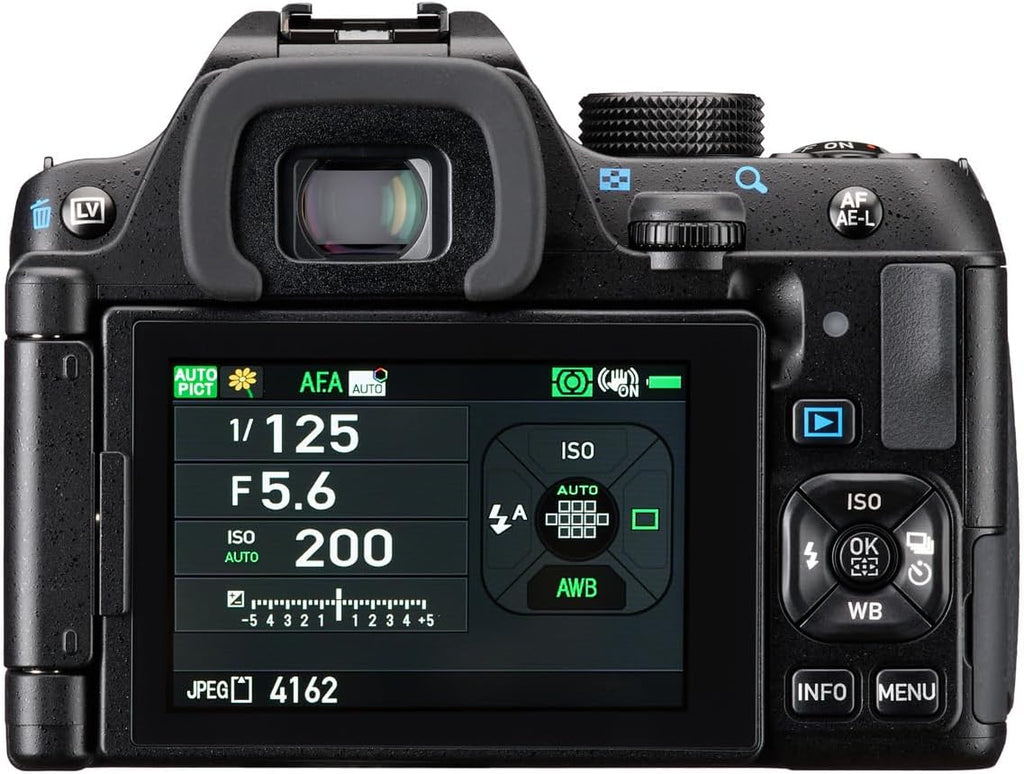 PENTAX KF APS-C Digital SLR Camera 18-55 WR kit with Dustproof, Weather-Resistant and Vari-Angle LCD Monitor, Black