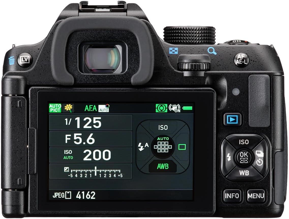 PENTAX KF APS-C Digital SLR Camera 18-55 WR kit with Dustproof, Weather-Resistant and Vari-Angle LCD Monitor, Black