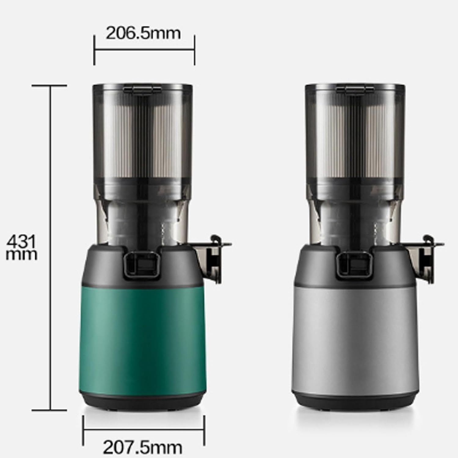 Cold Press Juicer, 160nm Slow Masticating Juicer with 130mm Large Feed Chute, 1.4L Capacity, Easy to Clean, Grey