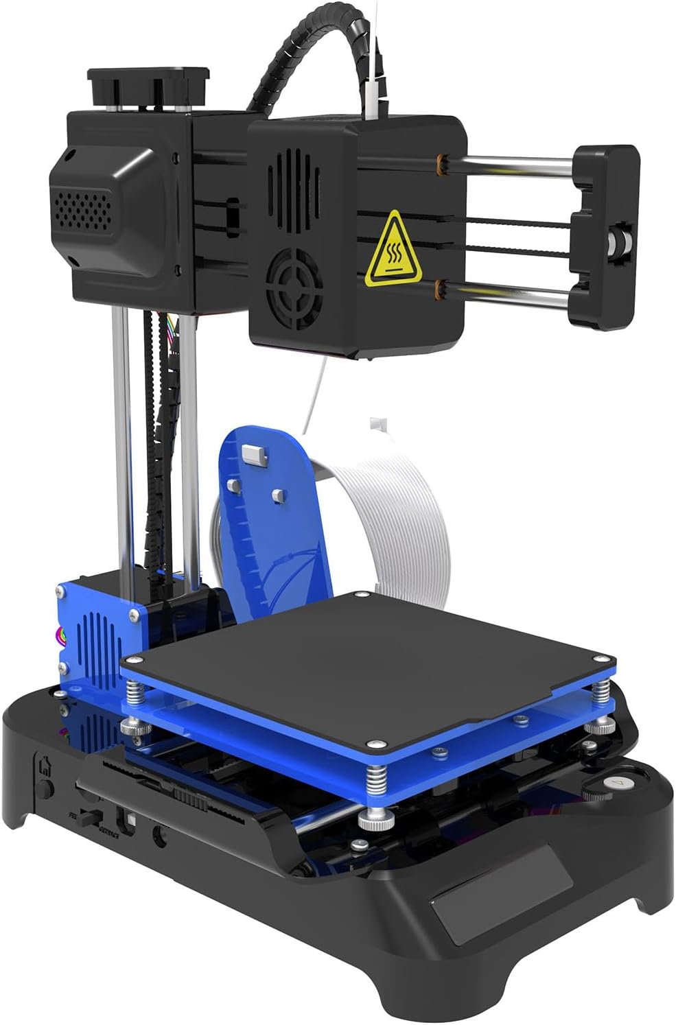 Gonetre FDM Mini 3D Printer Quiet High Accuracy Upgraded Extruder Technology 4x4x4in Printing Volume Small Portable 3D Printer for Beginners Kids DIY Enthusiasts Black (US Plug)