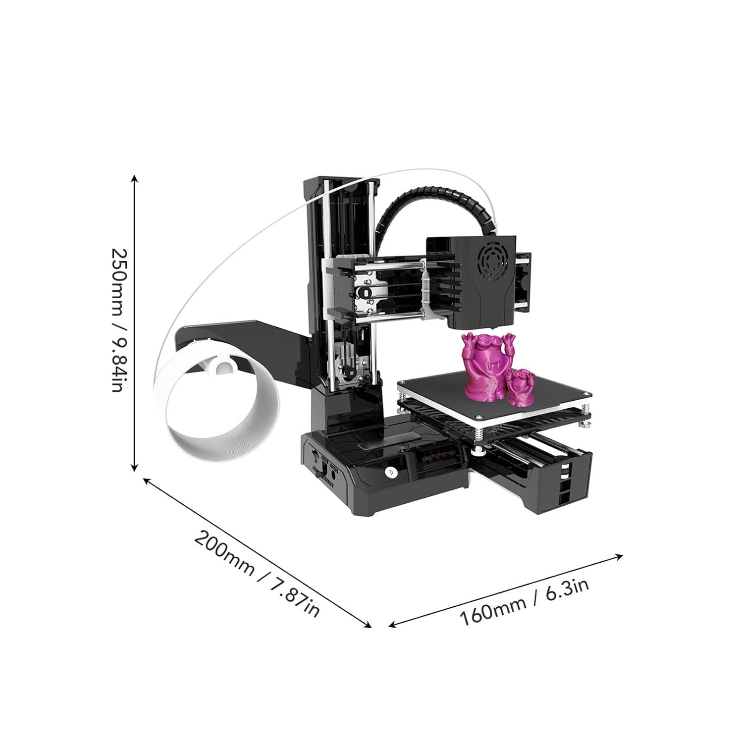 3D Printer for Beginners Auto Slicing Easyware Cura Compatible 0.05mm for Kids and STEM Education (US Plug)
