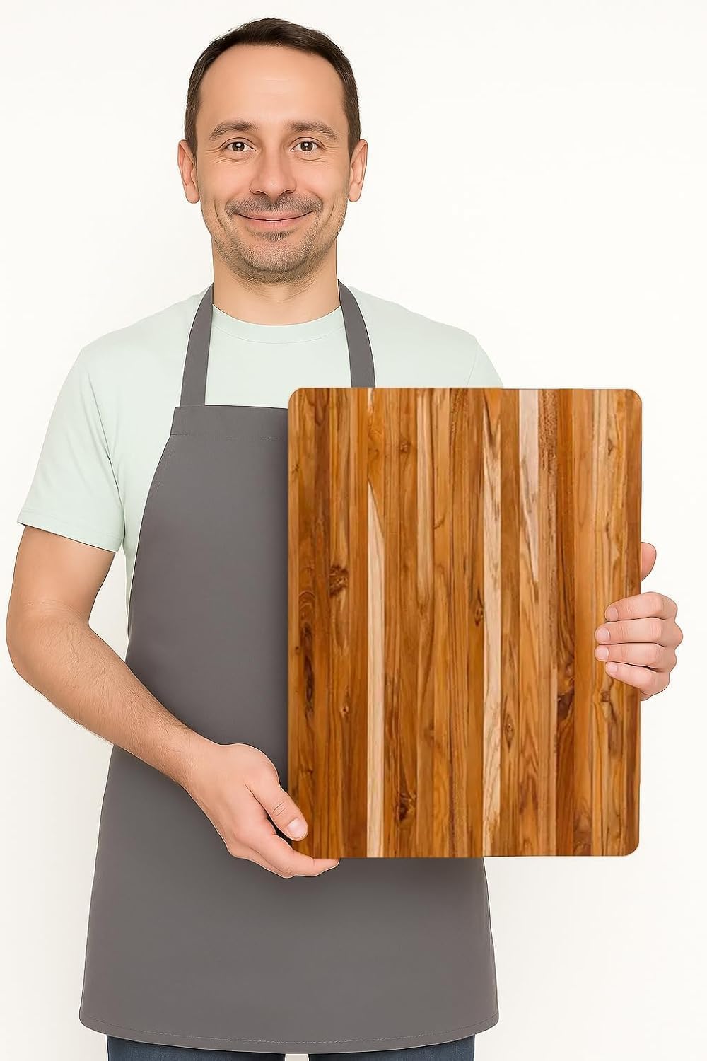 Teakhaus Cutting Board - Large (L) Teak Wood Cutting Board 20'L x 15'W x 1.5' Thick - Professional-Grade Reversible Edge Grain Wood - Knife Friendly - FSC Certified