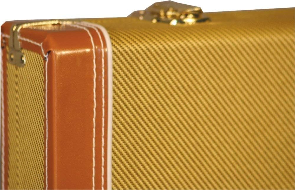 Gator Cases Deluxe Wood Case for Standard Electric Guitars, Fits Fender Stratocaster/Telecaster, Tweed (GW-ELECTRIC-TW)