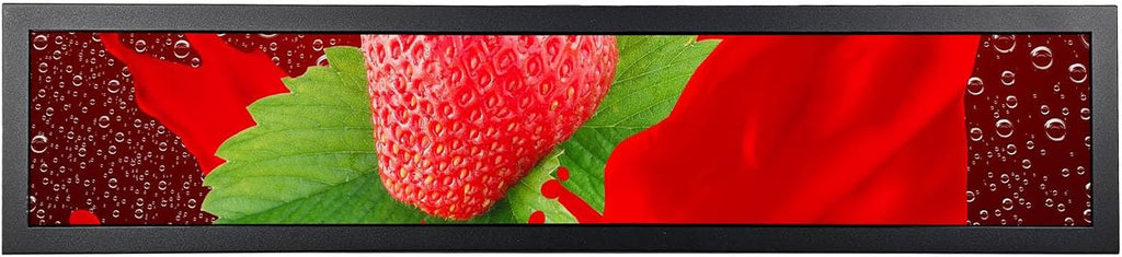 VSDISPLAY 28 Inch Long Stretched Bar LCD 1920x360 IPS Screen Monitor with USB Video Input,for Gaming Marquee Cabinet,Store Shelf Advertising,Digital Signage