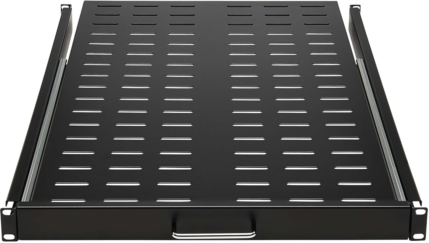 Tripp Lite 1U Sliding Steel Server Rack Enclosure Shelf, Vented Airflow Design, Mount Hardware Included, 28.3 inch Depth, 50 lb / 23 Kg Capacity, 5-Year Warranty (SRSHELF4PSLVENT)