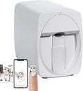Nail Art Printer, 3D Automatic Nail Printer Machine, Self-Service Nail Art Machine, Portable Mobile Nail Painting Machine for Kid/Nail Studio/Manicurist/Nail Lovers White