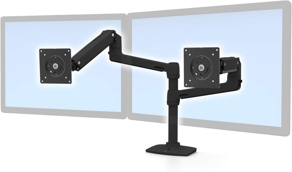 Ergotron – LX Vertical Stacking Dual Monitor Arm, VESA Desk Mount – for 2 Monitors Up to 24 Inches, 7 to 20 lbs Each – Matte Black