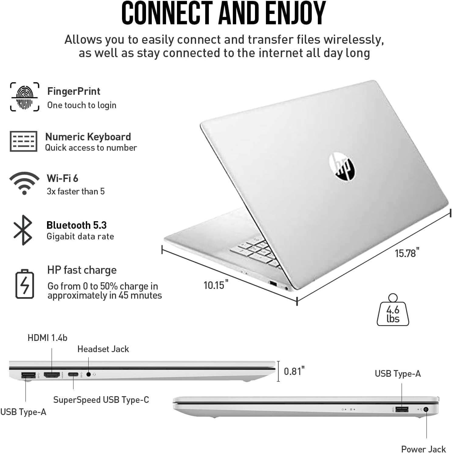 HP 17.3 Inch Touchscreen Laptop with Backlit Keyboard, Intel 13th Core i7-1355U, 64GB RAM, 2TB SSD, Wi-Fi 6, 15Hrs Battery, Rose Gold, Windows 11