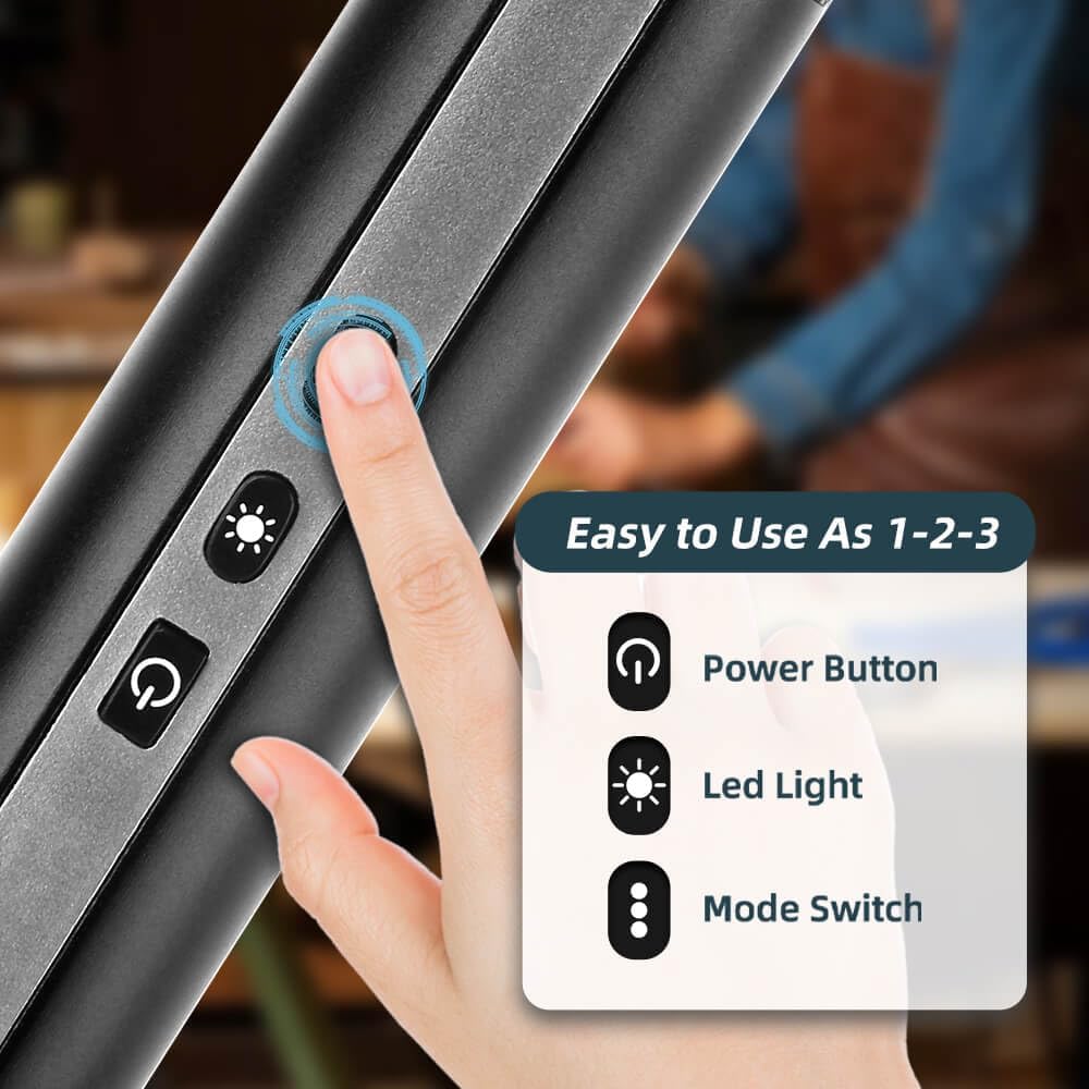 Hanboost C1 30W Ultrasonic Cutter Knife 40kHz Wireless Handheld Tool for 3D Print Deburring DIY Cutting with Replaceable Blade Tool for PLA/Resin/ABS with Replaceable Blades & LED Light