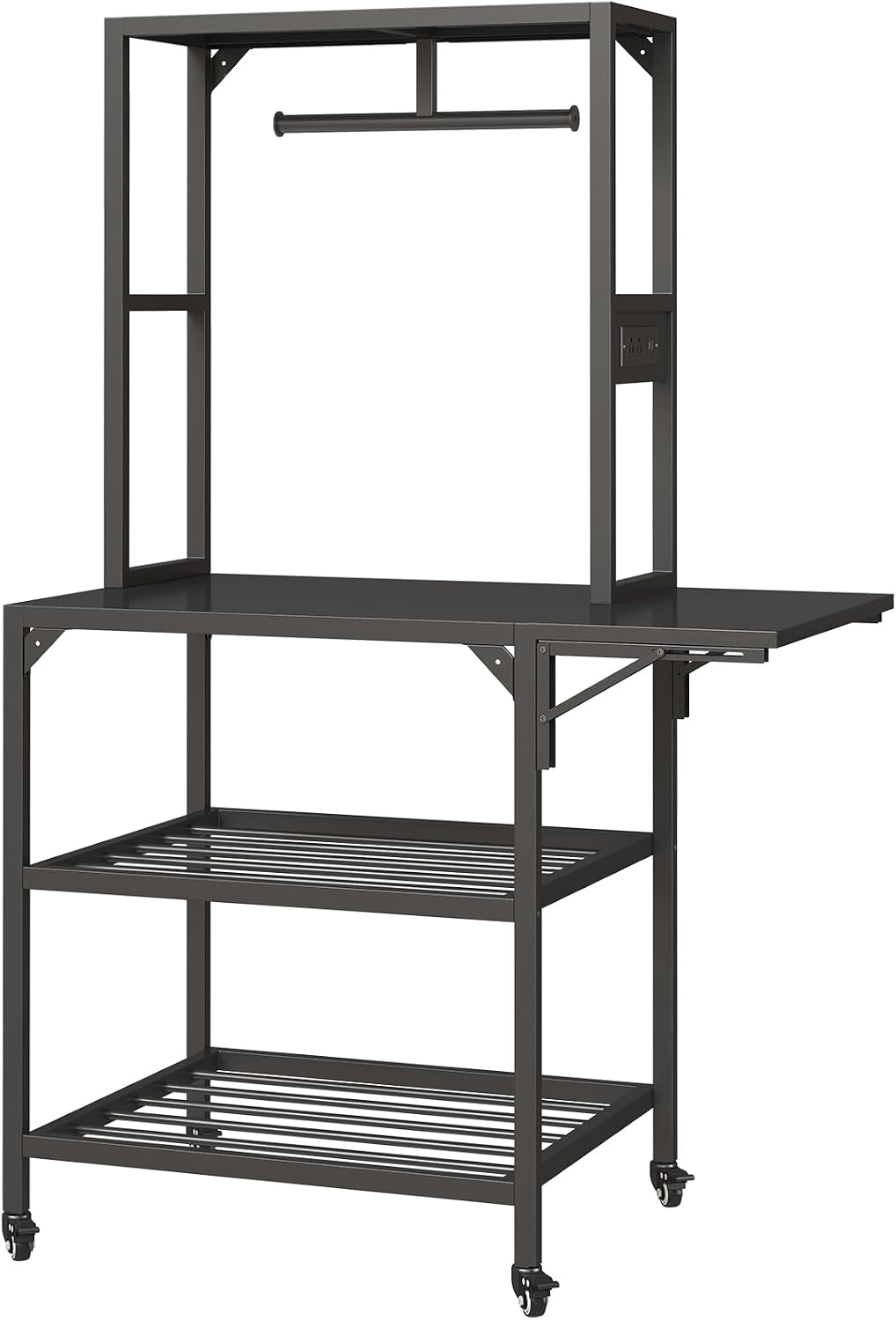 3D Printer Filament Storage Rack with Wheels Heavy Duty, 3D Printer Table Stand, T-Shaped Spools Holder Rack with Wheels, 3D Printer Workbench for 3D Printing Studio, Home Office Workshop