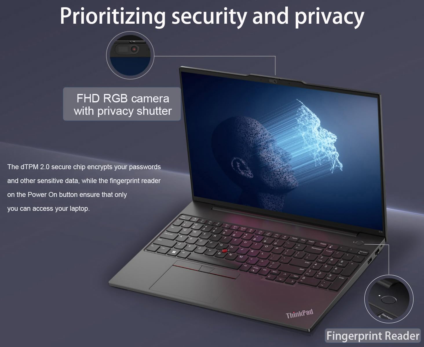 Lenovo ThinkPad E16 Gen 2 Business Laptop (16' FHD+ Anti-Glare, AMD Ryzen 7 7735U (> Intel i7-1355U), 32GB DDR5 RAM, 1TB SSD) Backlit, Fingerprint, 1080p Webcam, Ethernet, Wi-Fi, Win 11 Pro w/ Copilot