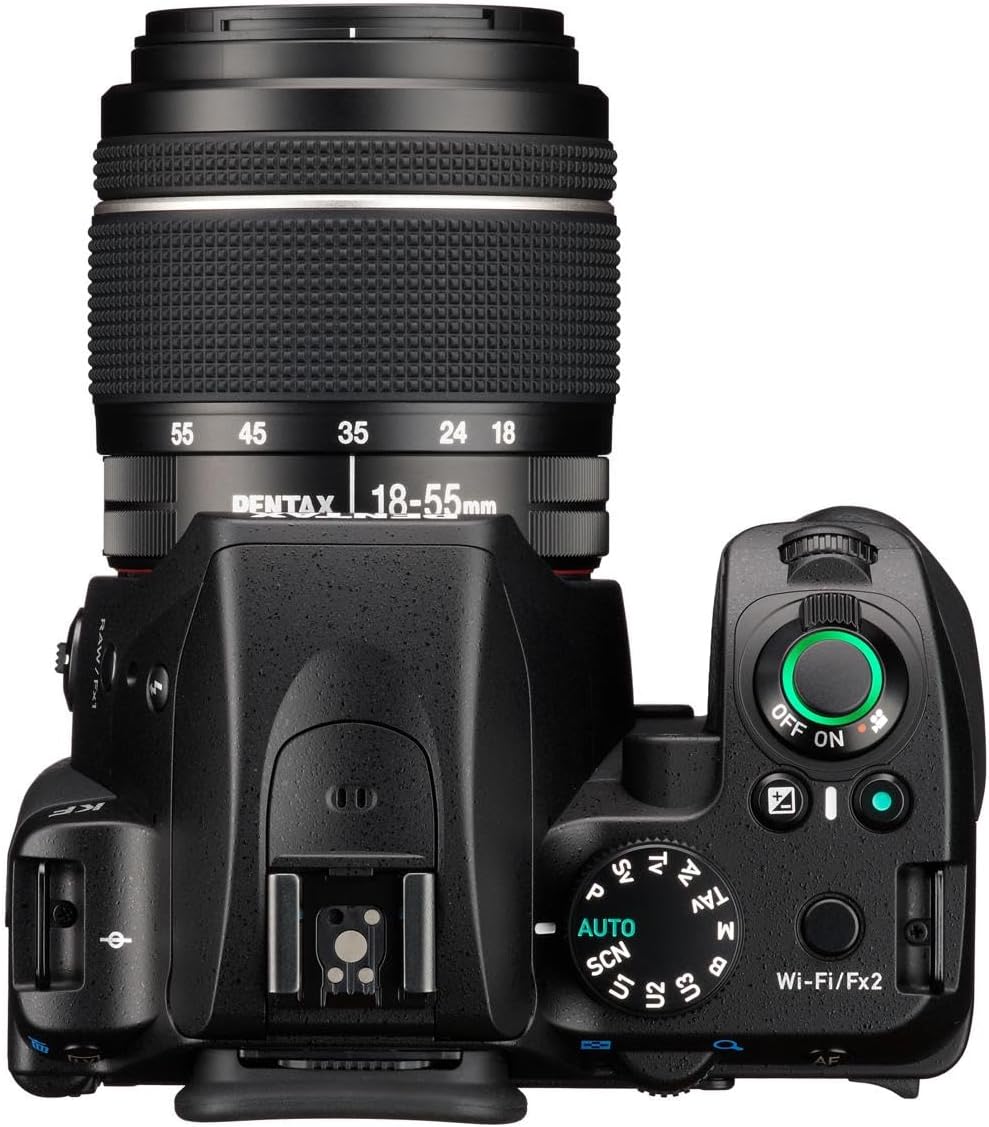 PENTAX KF APS-C Digital SLR Camera 18-55 WR kit with Dustproof, Weather-Resistant and Vari-Angle LCD Monitor, Black