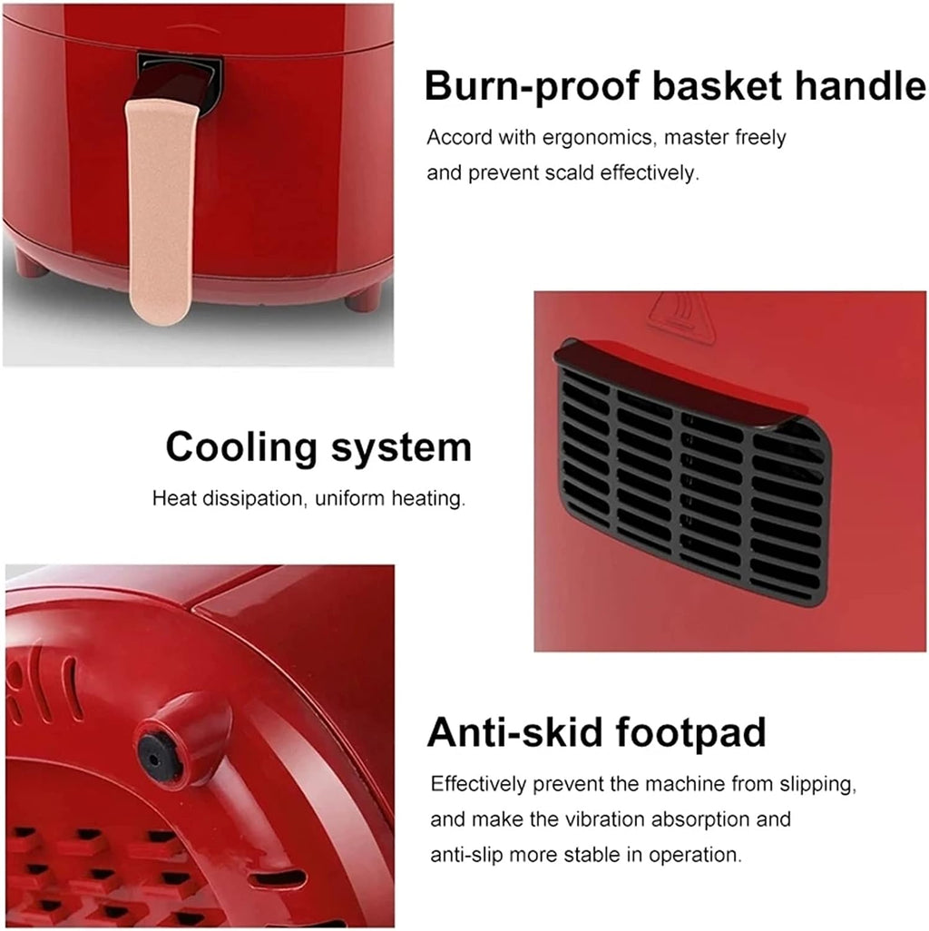 Air Fryers For Home Use Air Fryer 1000W Kitchen Oven Oil Free Low Fat Healthy Cooker Oven 3.5L Comfortable anniversary