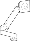 Ergotron � LX Pro Monitor Arm Expansion Kit � Add-on for LX Pro Desk and Wall Monitor Arms � White