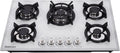 30 Inch Gas Cooktop DTW5701 White Tempered Glass Stovetop, 5 Burners LPG/NG Convertible Stove Thermocouple Protection Cooktop