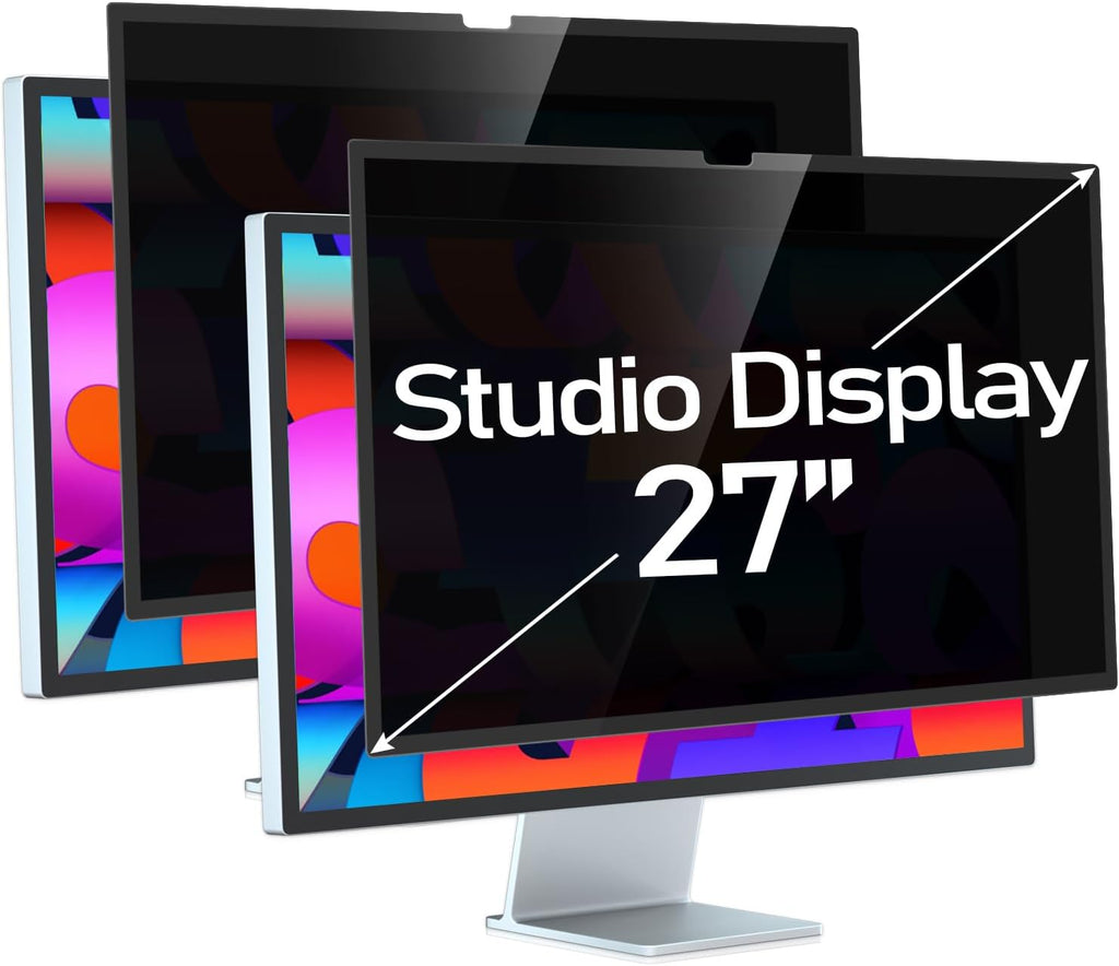 FILMEXT [2-Pack[2022 New] 27 inch privacy screen for monitor compatible with Apple Studio Display 27' Only,Removable Computer Monitor Privacy Screen Shield Anti Blue Light Filter