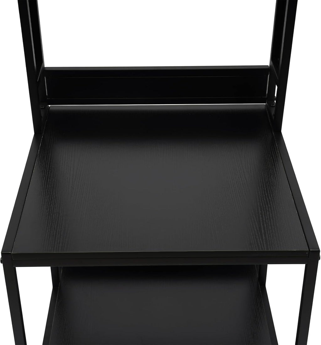 3D Printer Stand with Storage & Wheels, Heavy Duty Rolling Printer Cart 2-Tier Printer Table with Spool Rack, Locking Casters, 110 lbs Capacity (Black)