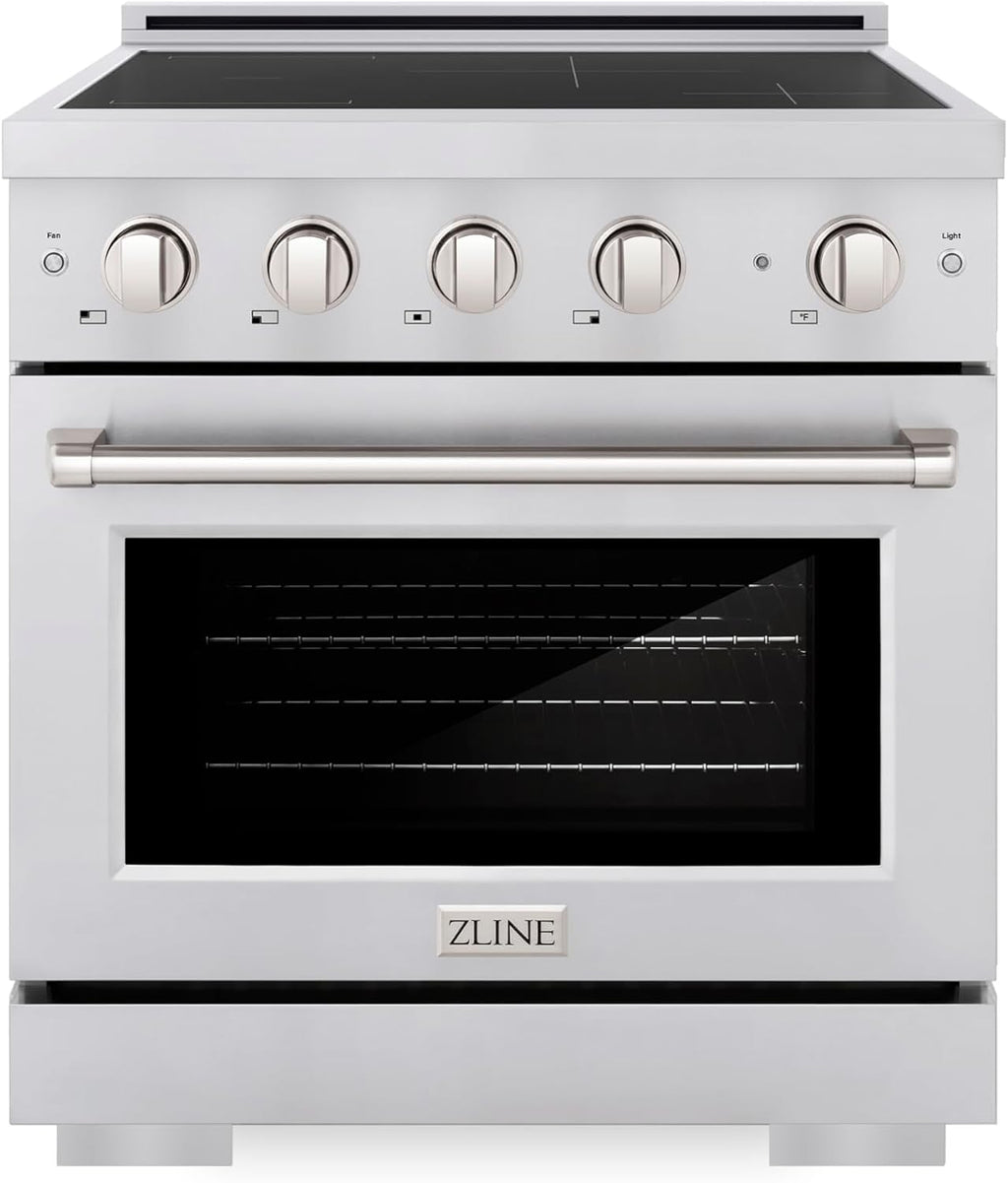 ZLINE 30 in. 4.2 cu. ft. Paramount Induction Range with 4 Element Cooktop and Electric Convection Oven in Stainless Steel (SINR30)