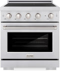ZLINE 30 in. 4.2 cu. ft. Paramount Induction Range with 4 Element Cooktop and Electric Convection Oven in Stainless Steel (SINR30)