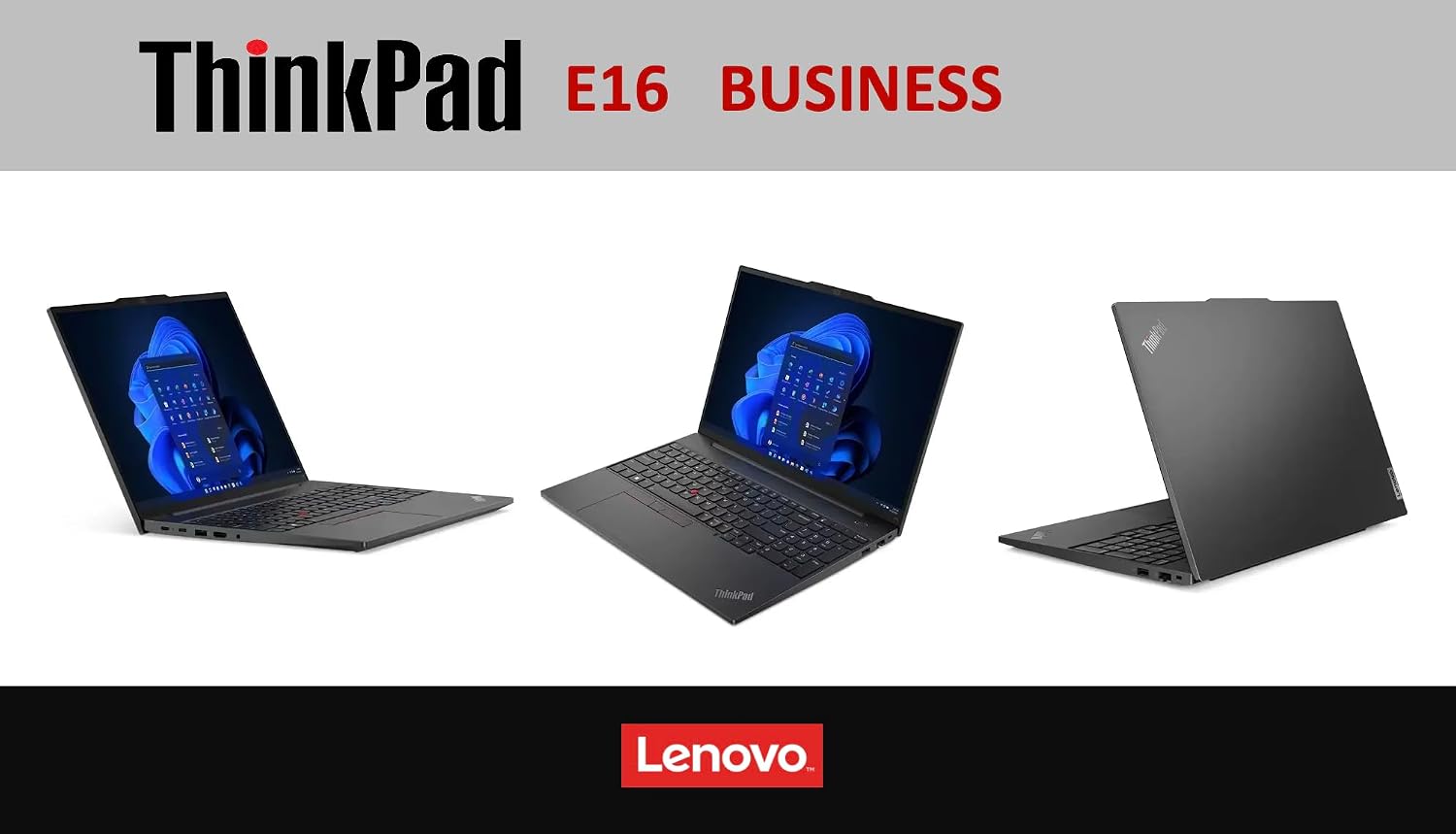 Lenovo ThinkPad E16 Business Laptop 16.0' WUXGA Display (AMD Ryzen 7 7735U, 16GB DDR5, 512GB M.2 PCIe SSD, AMD Radeon 660M, Backlit KB, Fingerprint, Thunderbolt 4, Win 11 Pro) w/Dockztorm Hub