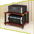 Wood HiFi Racks 24in Stereo Cabinet HiFi Regal Audio Rack Amplifier Rack AV Media Stand Floor-Standing Audio Video Components Cabinet(Brown,40cm/15.7in)