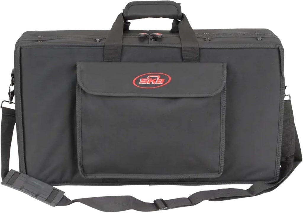 SKB 21'x11' Foot Controller Soft Case Padded Bag, Rigid Foam Frame, Shoulder Strap and Double Zippers for DJ Controllers & Small MIDI Keyboards, Black
