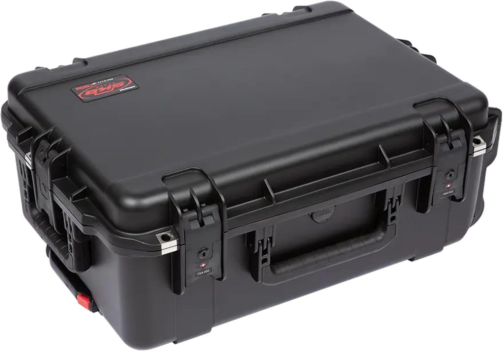 SKB 2U iSeries 13' Injection Molded Fly Rack with Built-In Wheels, Push Button Release Pull Handle and Removable Rack Frames, Black