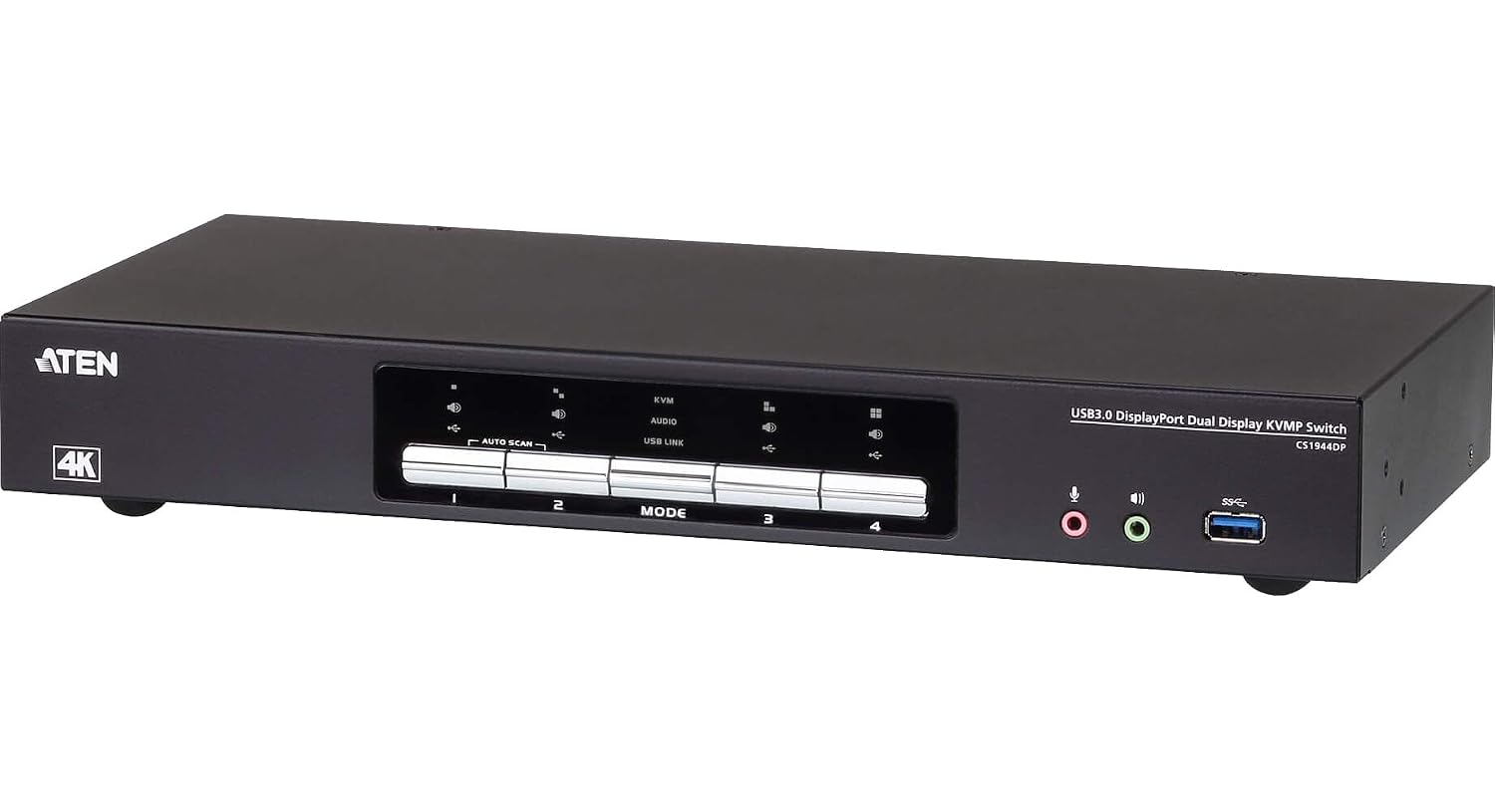 ATEN CS1944DP 4-Port USB 3.0 4K DisplayPort Dual Display KVMP Switch-TAA Compliant