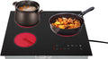 3 Burners Electric Cooktop, Radiant Electric Stove Top Built-in Ceramic Stove Countertop Flat Top Stove with 9 Power Levels, Timer & Kid Safety Lock, Slide Touch Control