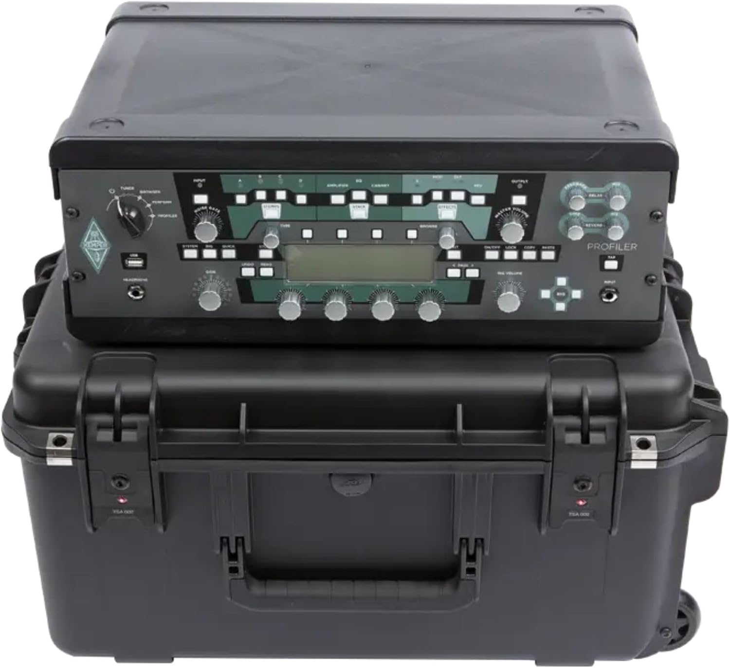 SKB 3U iSeries 13' Injection Molded Fly Rack with Built-In Wheels, Push Button Release Pull Handle and Removable Rack Frames, Black