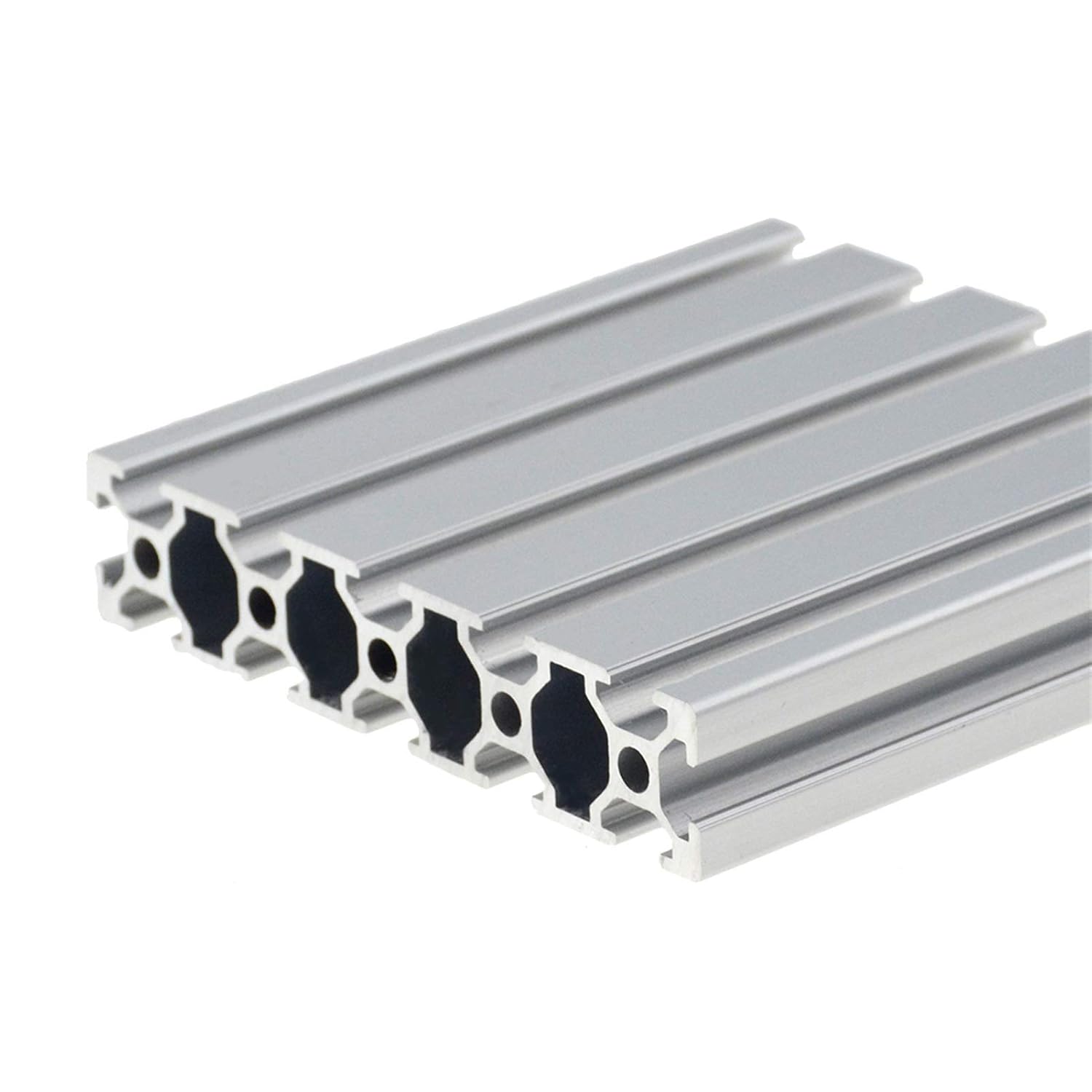 1PC 20100 Steel Profile Extrusion 100-800mm Long European Standard Anodized Linear Guide DIY CNC 3D Printer Table Stainless Steel (Size : 700MM)