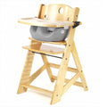 Height Right HIGH Chair Natural with Grey Infant Insert and Tray