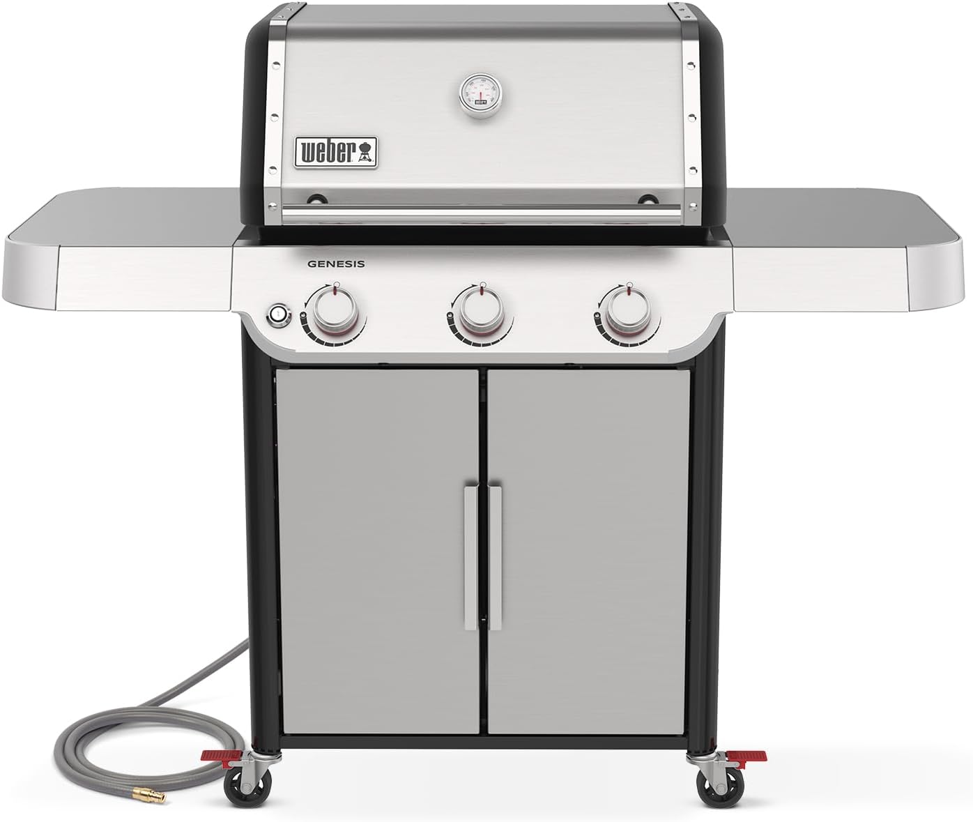 Weber Genesis S-315 Natural Gas Grill for Outdoor Cooking, Stainless Steel, 3 Burners – Stainless Steel Cooking Grates & PureBlu Burners
