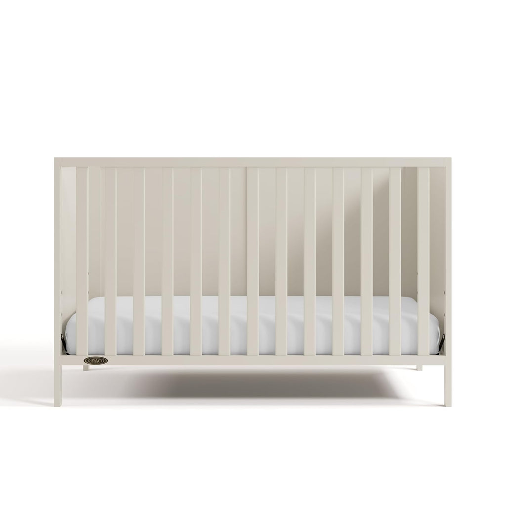 Graco Theo 3-in-1 Convertible Baby Crib - GREENGUARD Gold Certified, Converts to Toddler Bed & Daybed, Fits Standard Full-Size Baby Crib Mattress, 4 Adjustable Mattress Heights (Frosted Oat)