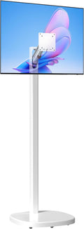 CTA Ergonomic Floor Stand For Monitors & TV's Up To 35-inches & 22 lbs - Mobile Stand With Anti-Knockdown Base & Height Adjustable - Commercial Grade - (ADD-MSADFS)
