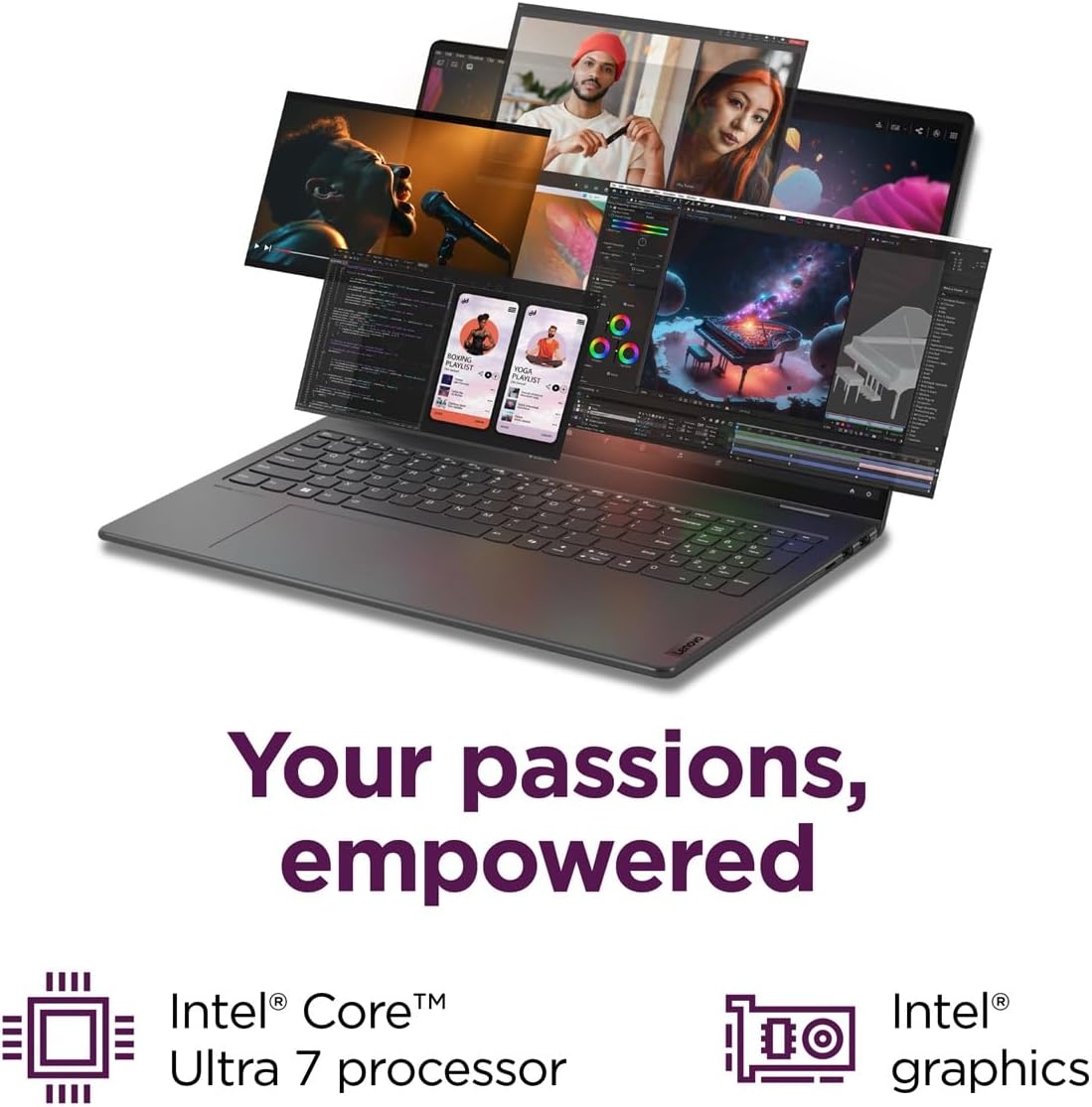Lenovo Yoga 7i 2-in-1 AI Business Laptop (16' FHD+ Touchscreen, Intel Ultra 7 155U (Beat i7-1355U), 16GB DDR5 RAM, 1TB SSD), Backlit, FHD IR Webcam, Fingerprint, Thunderbolt 4, Win 11 Pro, AI PC