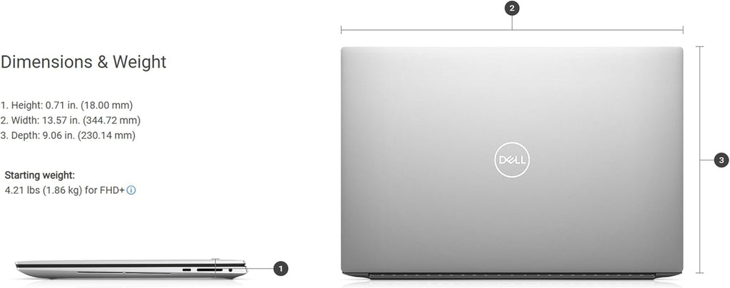 Dell XPS 15 9530 Business Laptop (15.6' FHD+, Intel 10-Core i7-13620H (Beat i9-12900H), 32GB DDR5 RAM, 1TB SSD), Backlit, Fingerprint, Thunderbolt 4, Wi-Fi 6, IST HUB, Win 11 Pro w/AI Copilot, Silver