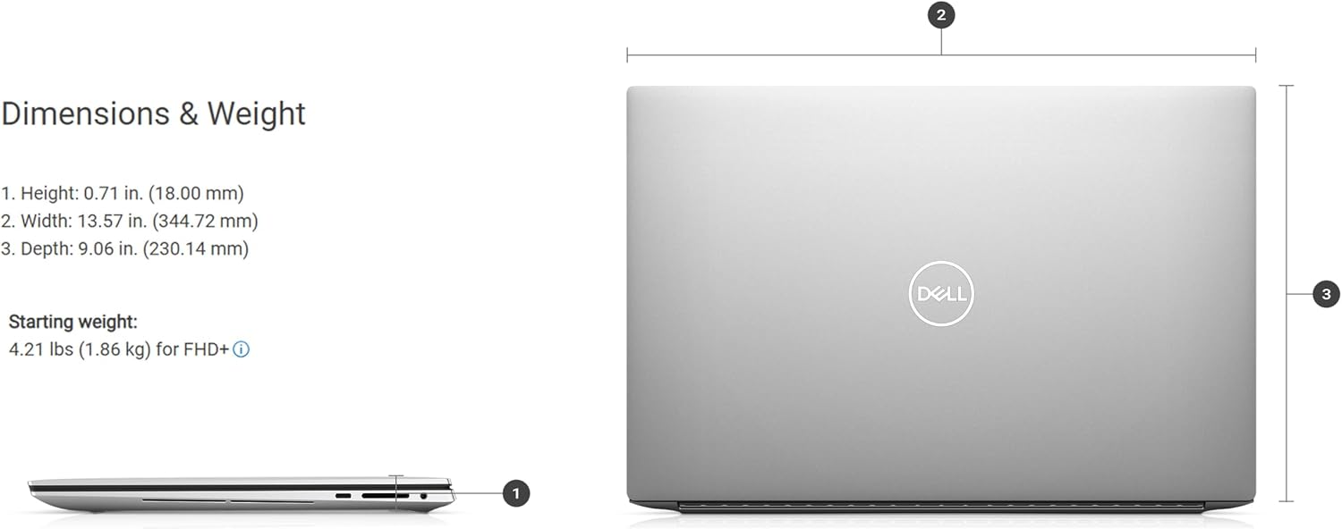 Dell XPS 15 9530 Business Laptop (15.6' FHD+, Intel 10-Core i7-13620H (Beat i9-12900H), 32GB DDR5 RAM, 1TB SSD), Backlit, Fingerprint, Thunderbolt 4, Wi-Fi 6, IST HUB, Win 11 Pro w/AI Copilot, Silver