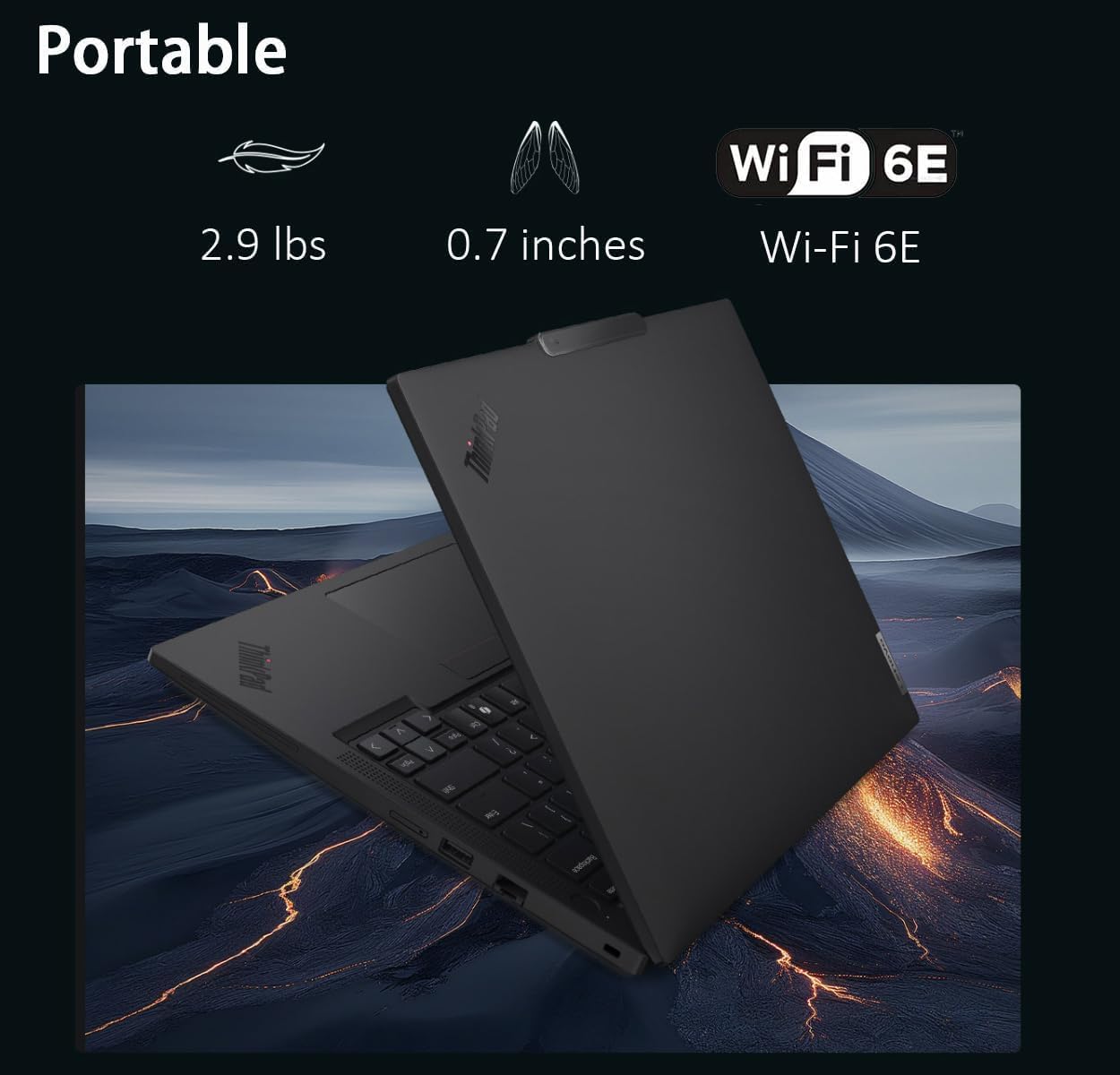 Lenovo ThinkPad T14 Gen 6 Business Laptop 14' FHD+ IPS, Intel Ultra 7 255U, 16GB DDR5 RAM, 512GB SSD, 5MP Webcam, Fingerprint, Backlit, Wi-Fi 6E, 2 Thunderbolt 4, AI PC, W11P