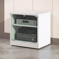 Stereo Component Cabinet, Audio Rack, AV Media Stand, White, 2-Layer