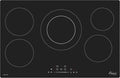Awoco 36-Inch Ceramic Cooktop, 9100W Electric Stove Top with 5 Burners with hard wire, 9 Power Levels Digital Timer Child Lock, Residual Heat Indicator, Automatic Shut-Off Easy Clean, 220-240V