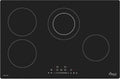 Awoco 30-Inch Ceramic Cooktop, 6600W Electric Stove with 4 Burners with hard wire, 9 Power Levels Digital Timer Child Lock, Residual Heat Indicator, Automatic Shut-Off Easy Clean Touch Panel, 220-240V