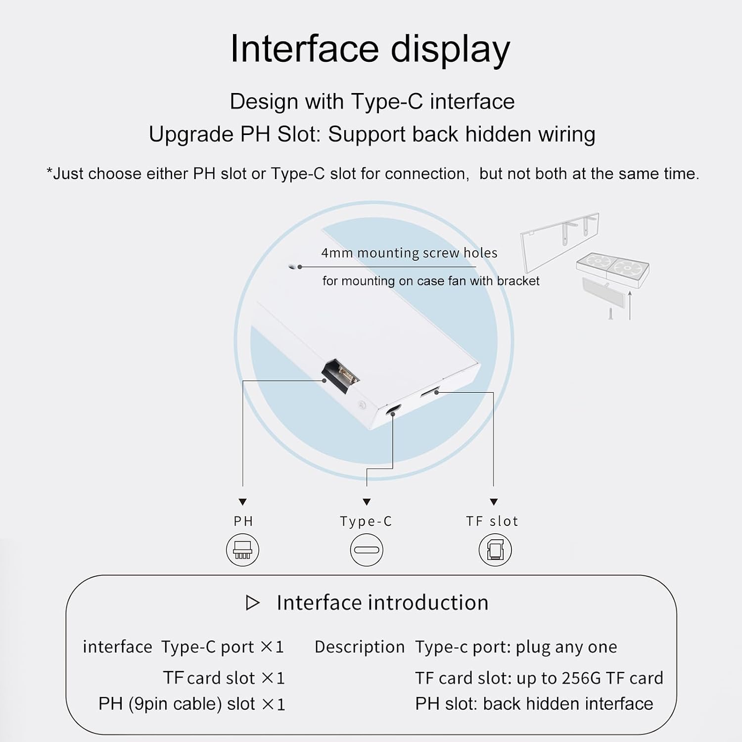 WOWNOVA 8.8' Computer Temp Monitor (Dynamic Theme Supported), 1 Click 1 Cable to Get Started Quickly PC Temperature Display Sensor Panel IPS Mini Secondary Screen CPU RAM HDD Data FPS Monitor (Black)