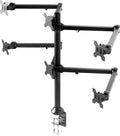 VIVO Steel Hex Monitor 23 to 32 inch LED LCD Clamp-on Desk Mount, Heavy Duty Articulating VESA Computer Stand, Holds 6 Screens, Fully Adjustable for Home Office Workstation, Black, STAND-V106A