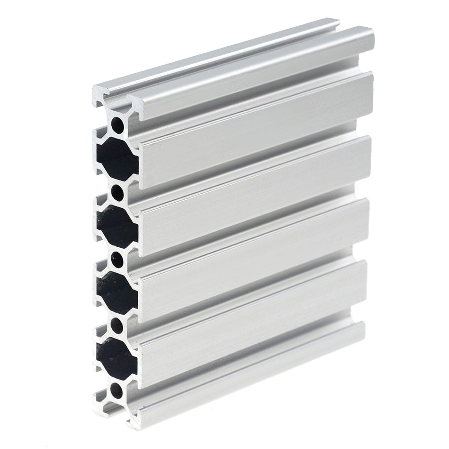 1PC 20100 Steel Profile Extrusion 100-800mm Long European Standard Anodized Linear Guide DIY CNC 3D Printer Table Stainless Steel (Size : 550MM)