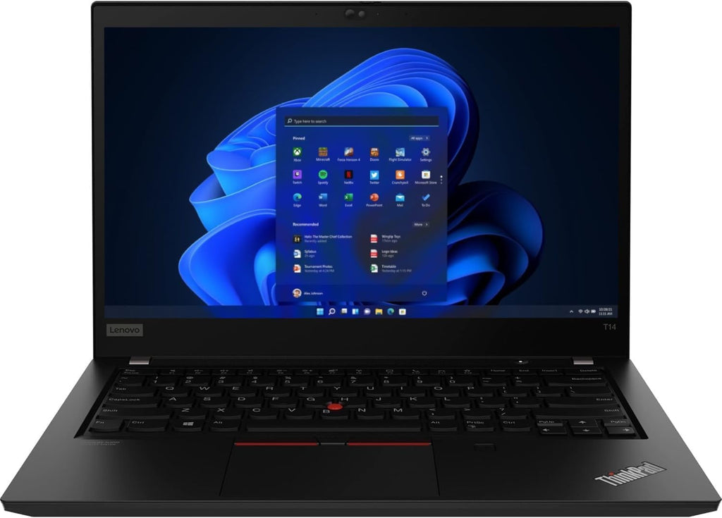 Lenovo Thinkpad T14 Gen 2 14' 3840x2160 4K Ultra HD Laptop, i5-1145G7 2.60GHz, 16GB DDR4, 512GB NVMe SSD, Thunderbolt 4, HDMI, Webcam, GeForce MX450, Windows 11 Pro Black (Renewed)